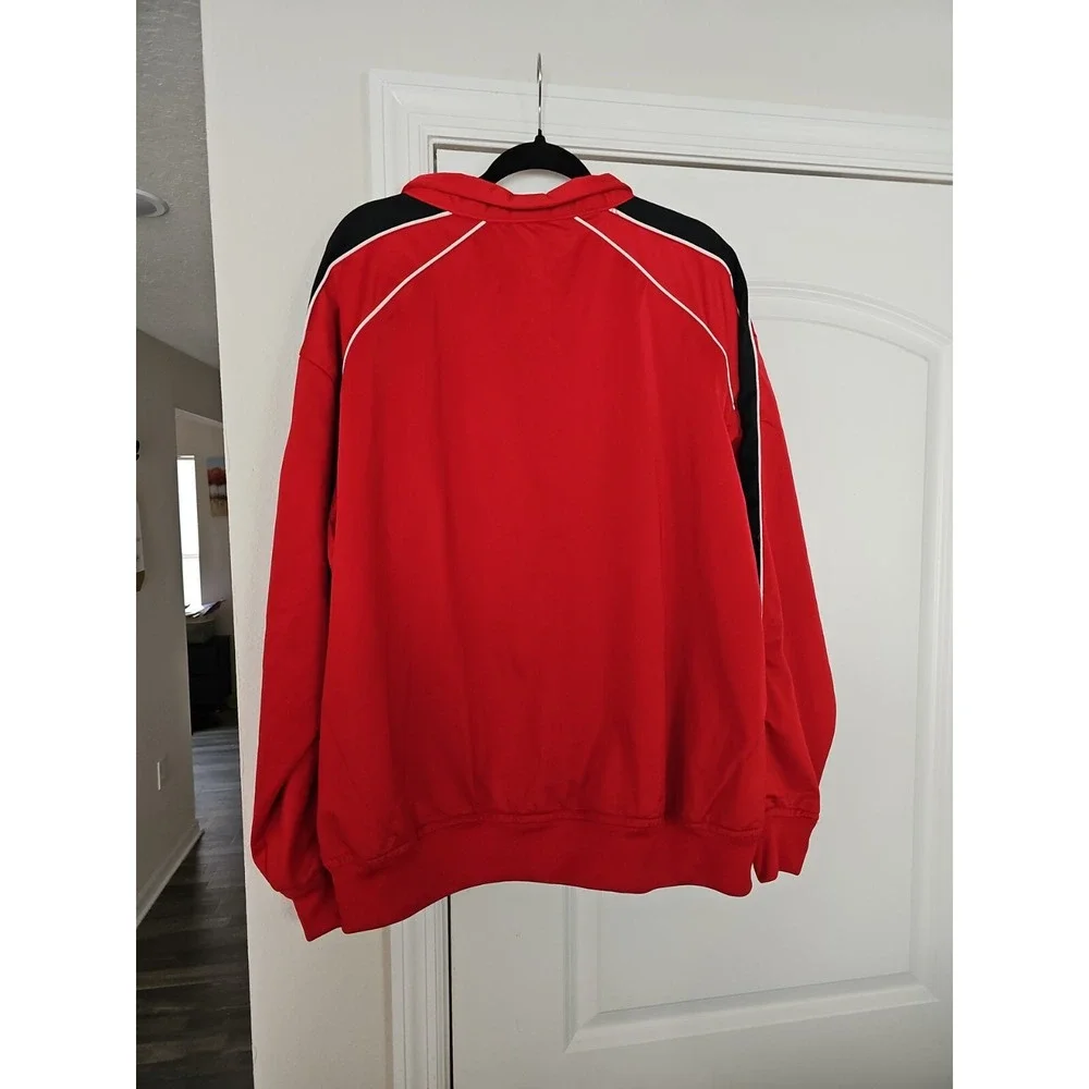 AS Sports Wisconsin Badgers Track Jacket Mens 2XL Red Full Zip‎ Embroidered Logo